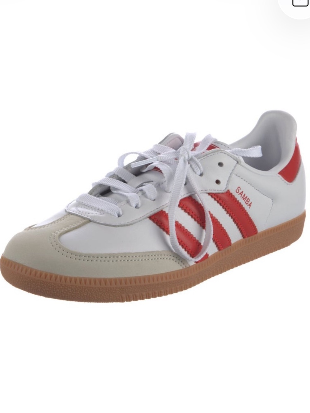 Adidas Samba OG White Solar Red Gum Sole Athletic Sneakers Women’s Size 7